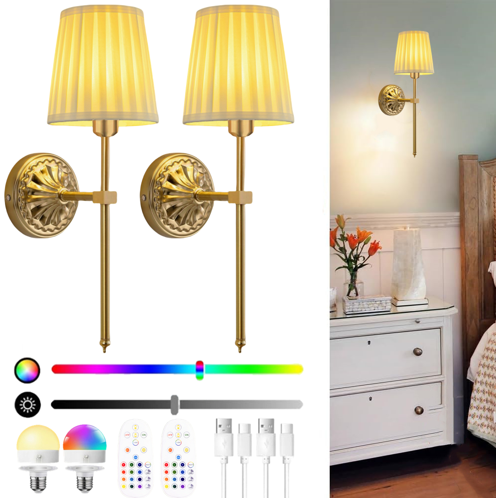 Voice Control Light Bulb - Battery-Powered Wall Light: Rechargeable Wall Light