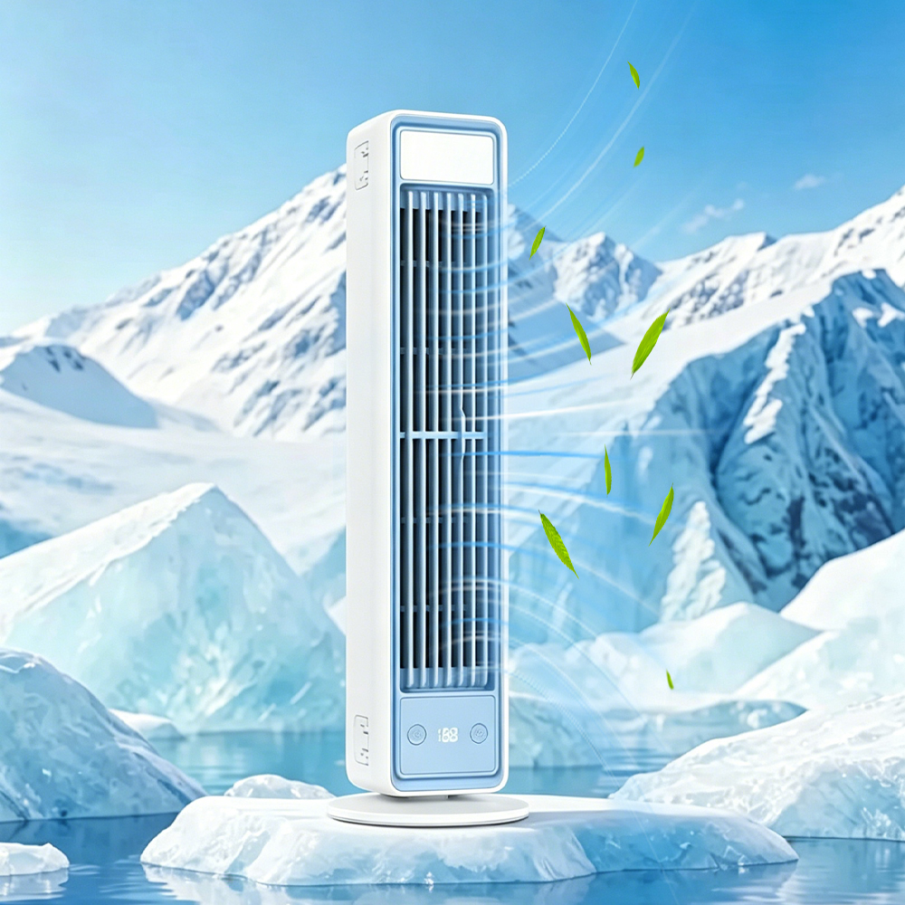 Smart Home Ventilation - 3600mAh USB Rechargeable Tower Fan 3