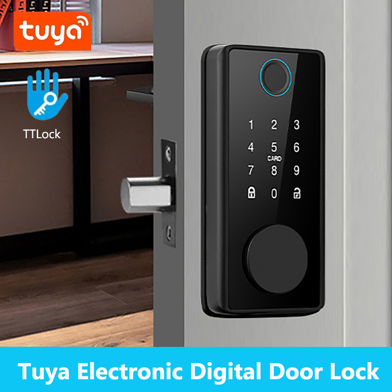 Smart Home Door Lock - Smart Fingerprint Deadbolt Lock with Latch/Door