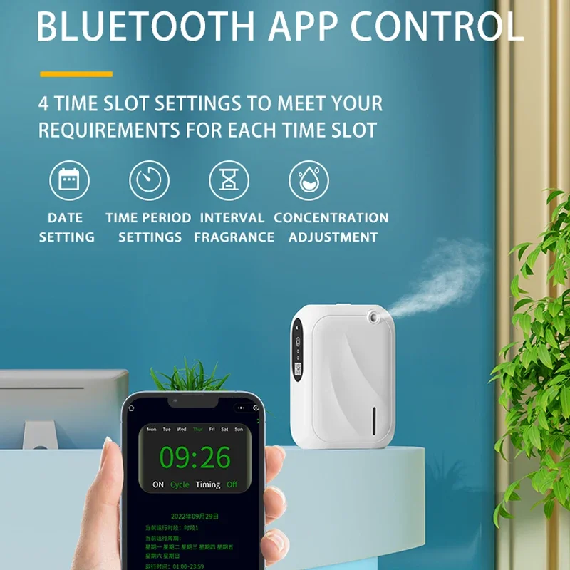 Smart Home Fragrance Diffuser - Electric Essential Oil Diffuser Wall Mountable