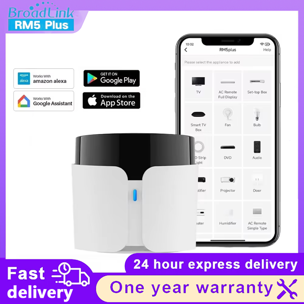 Smart Home Wifi Hub - BroadLink RM5 Plus WiFi IR Smart