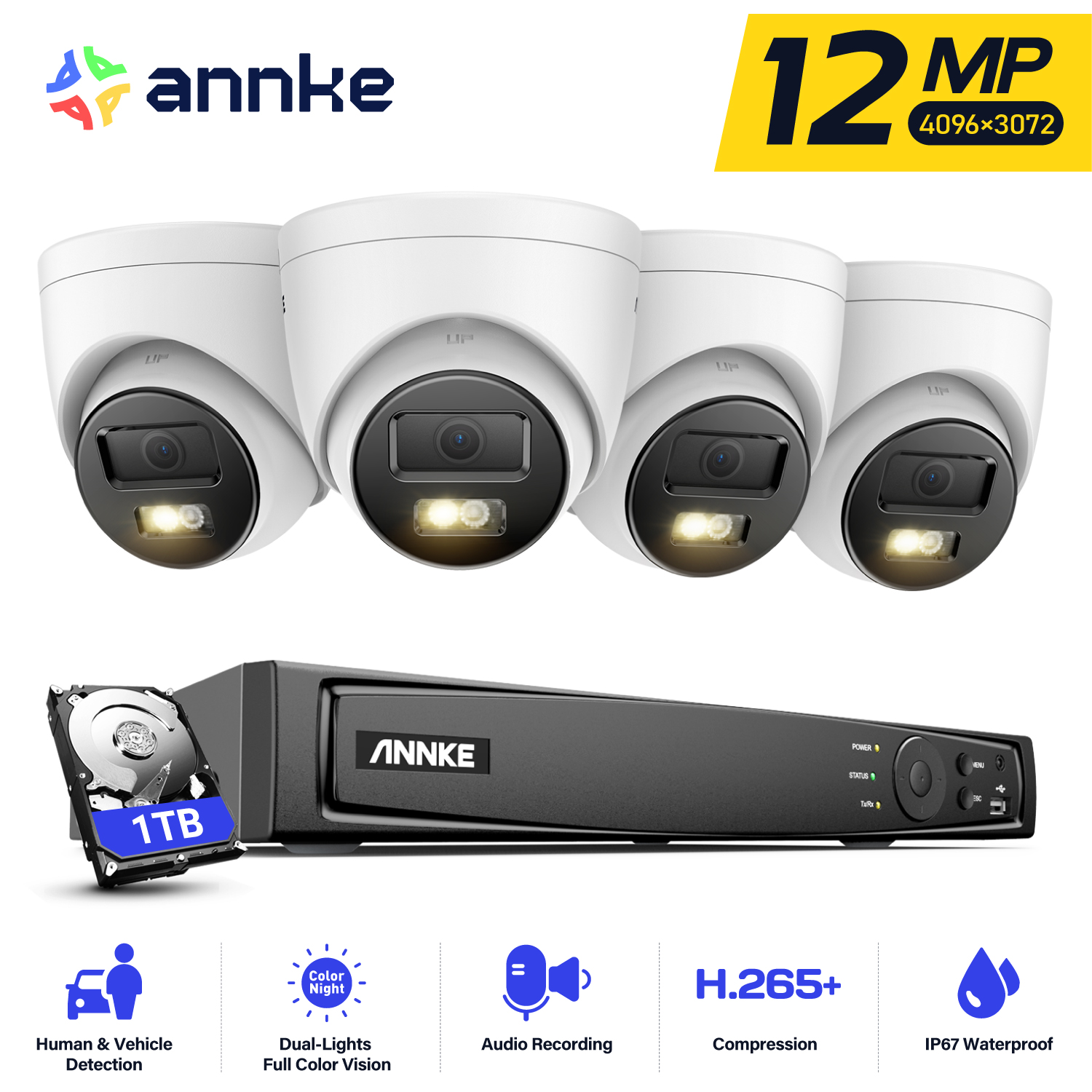 Smart Home Video - ANNKE 12MP Dual Light Smart Video