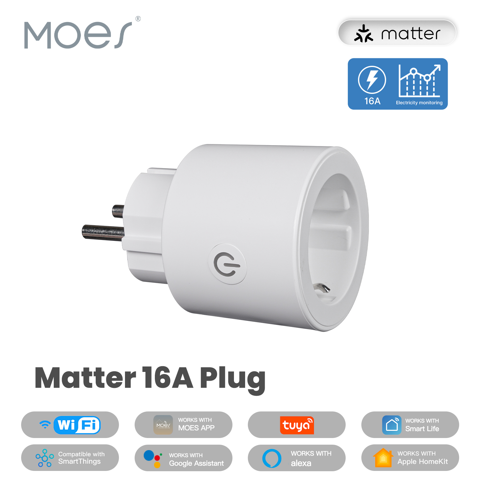 MOES Smart EU/US/UK Plug Matte – обзор и цена Smart Home Hub Apple