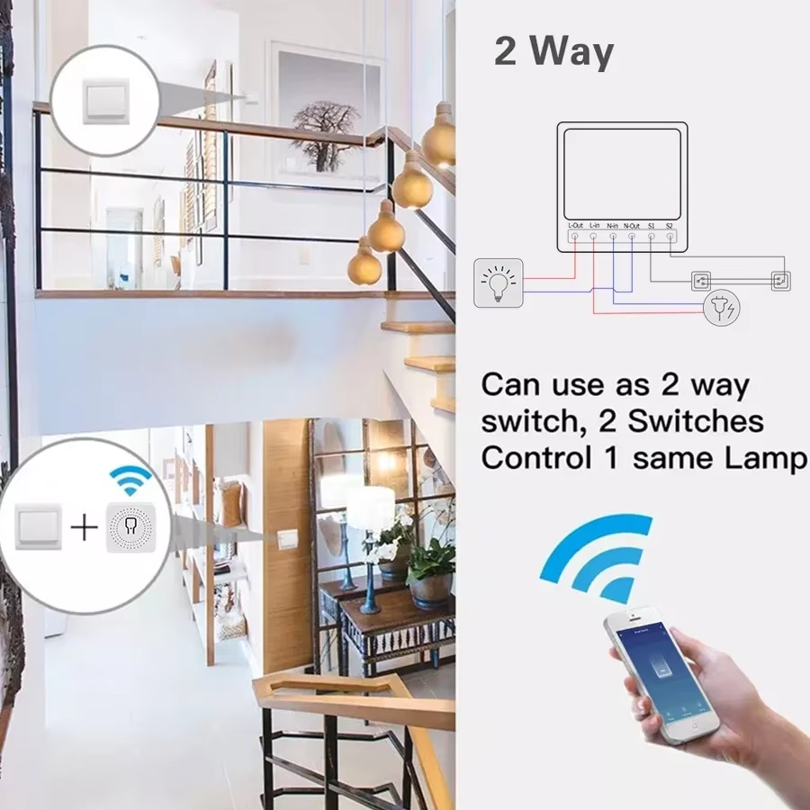 16A 20A WiFi Smart Switch 2-Wa – обзор и цена Smart Home Switch