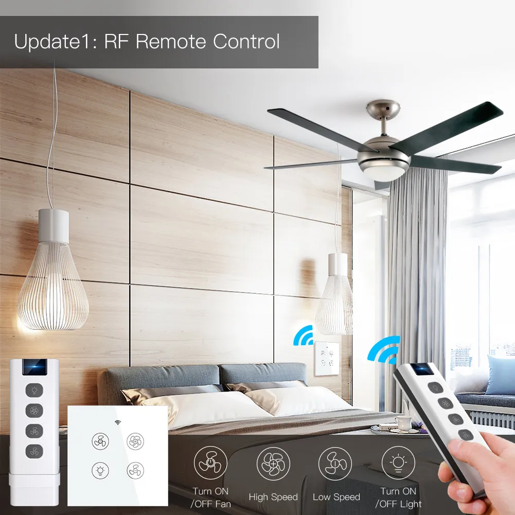 New WiFi RF Smart Ceiling Fan  – обзор и цена Smart Home Ventilation