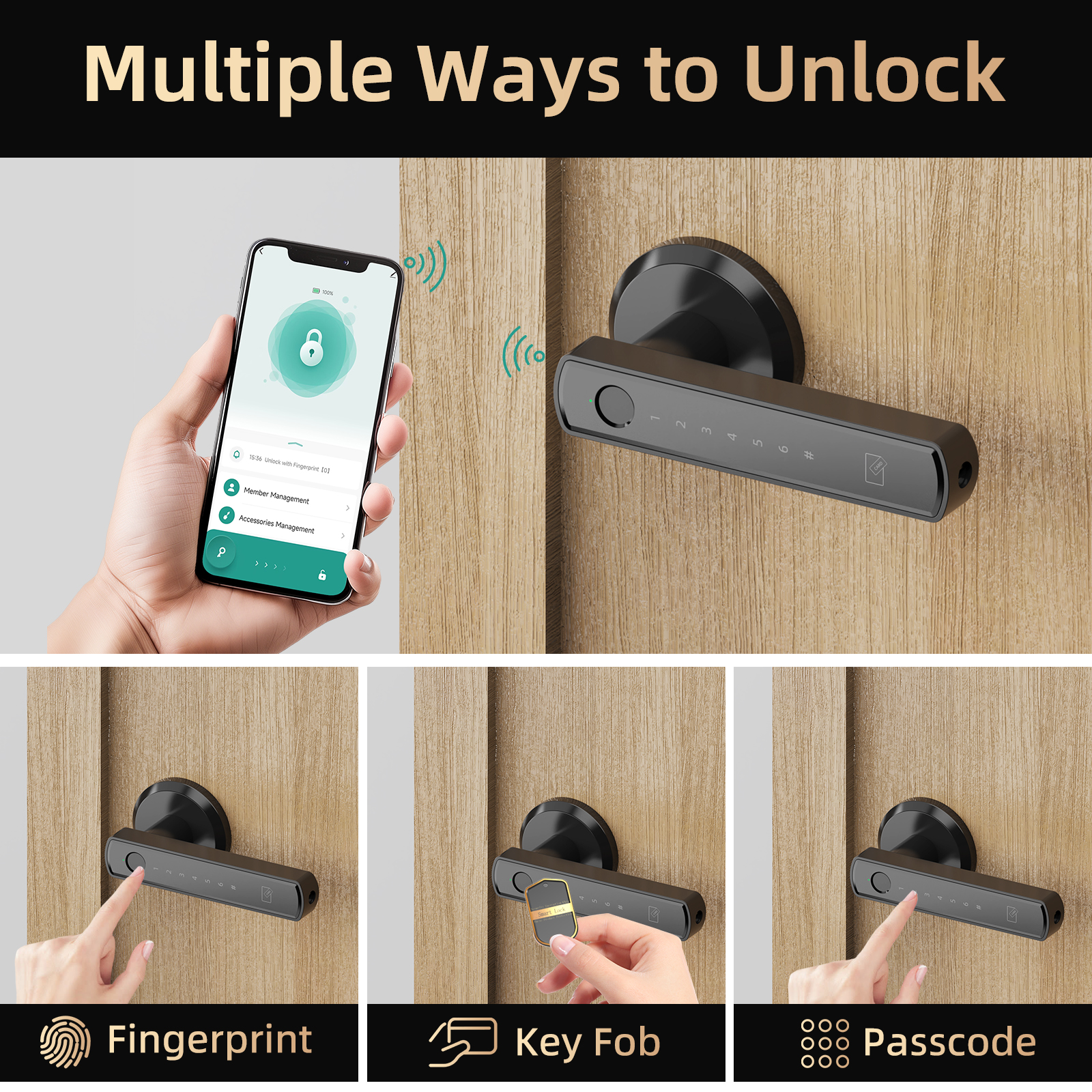 Viladepot Handle Shaped Smart  – обзор и цена Smart Home Door Lock