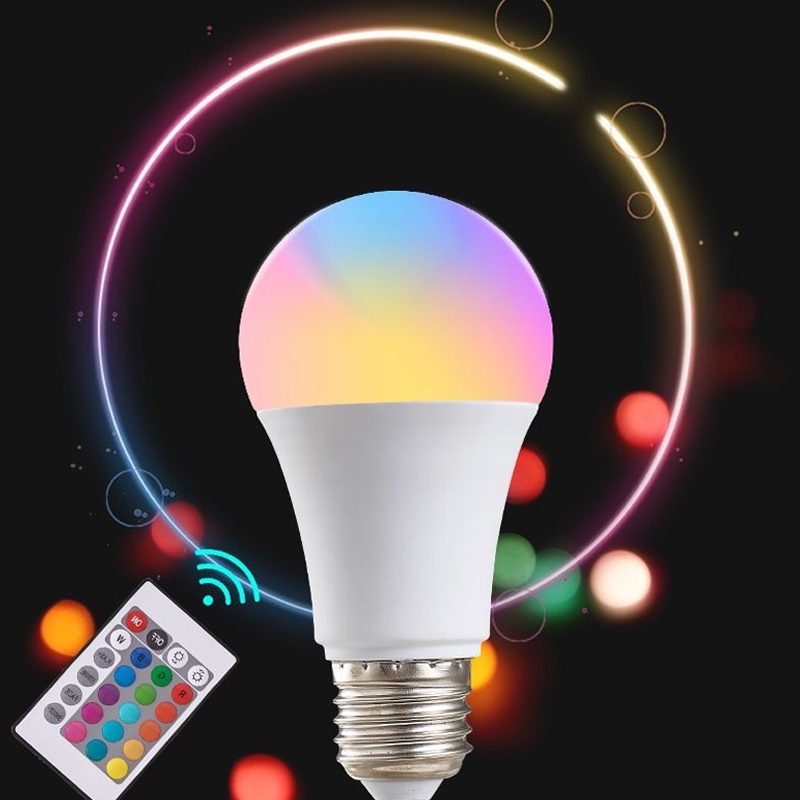 E27 220V 16 Colors RGB Bulb LE – обзор и цена Voice Control Light Bulb