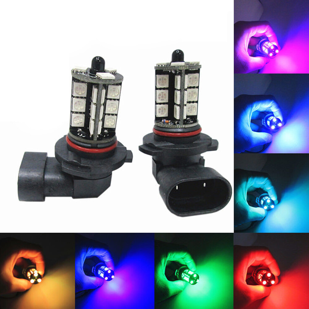 2x RGB H11 H9 H8 5050 27SMD Ca – обзор и цена Voice Control Light Bulb