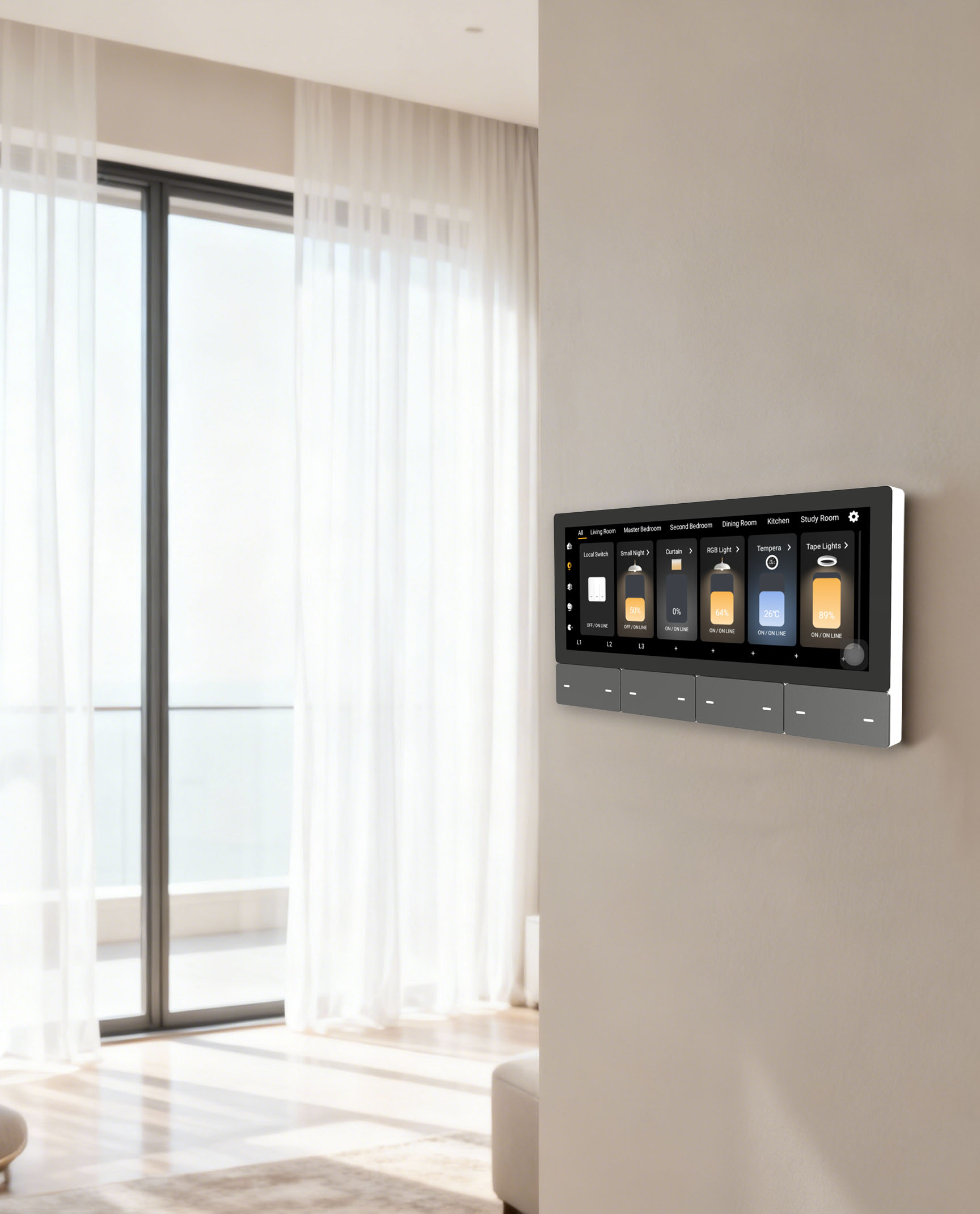 F5 Tuya UK Touch Screen Music  – обзор и цена Smart Home Control