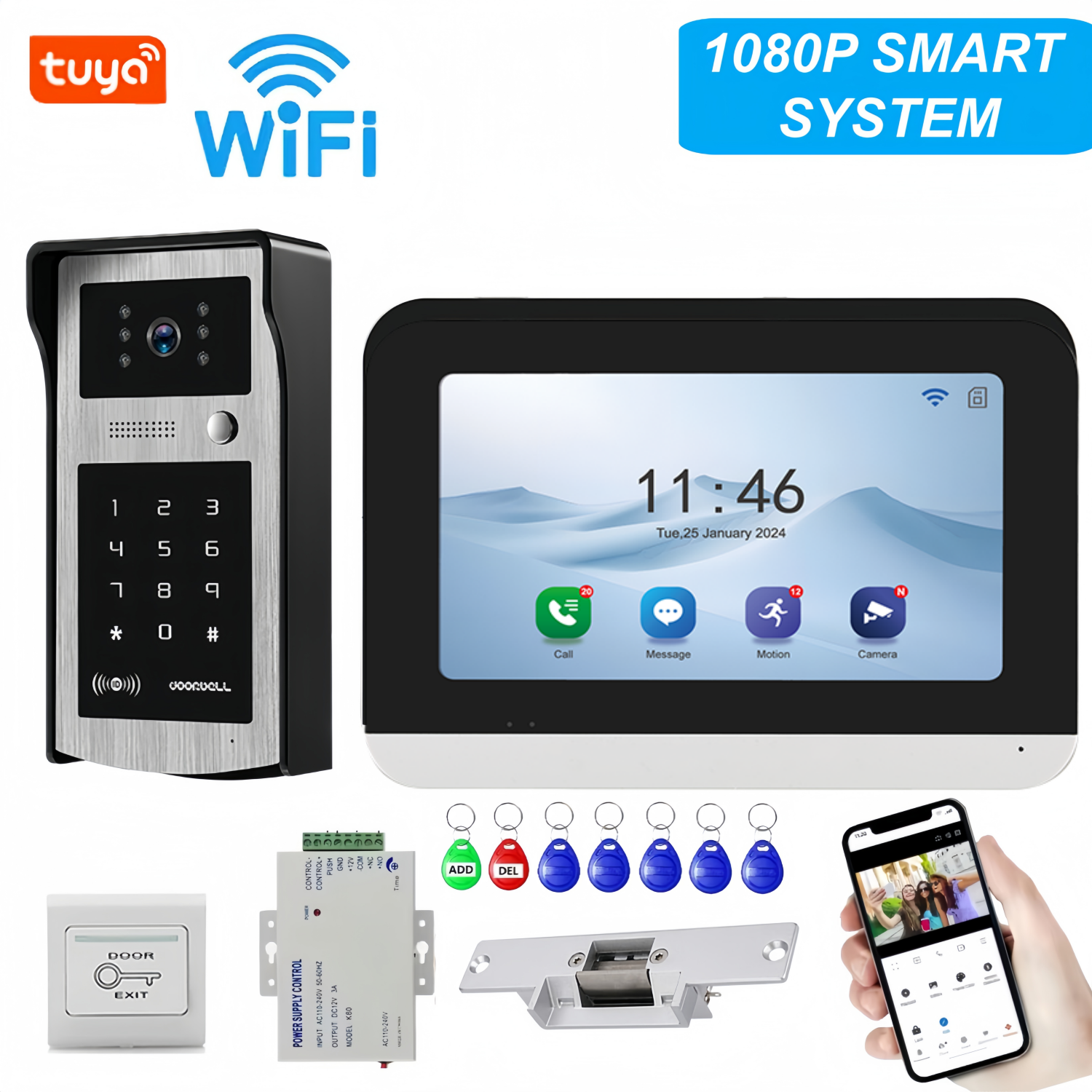 TUYA WIFI video intercom doorb – обзор и цена Smart Home Video