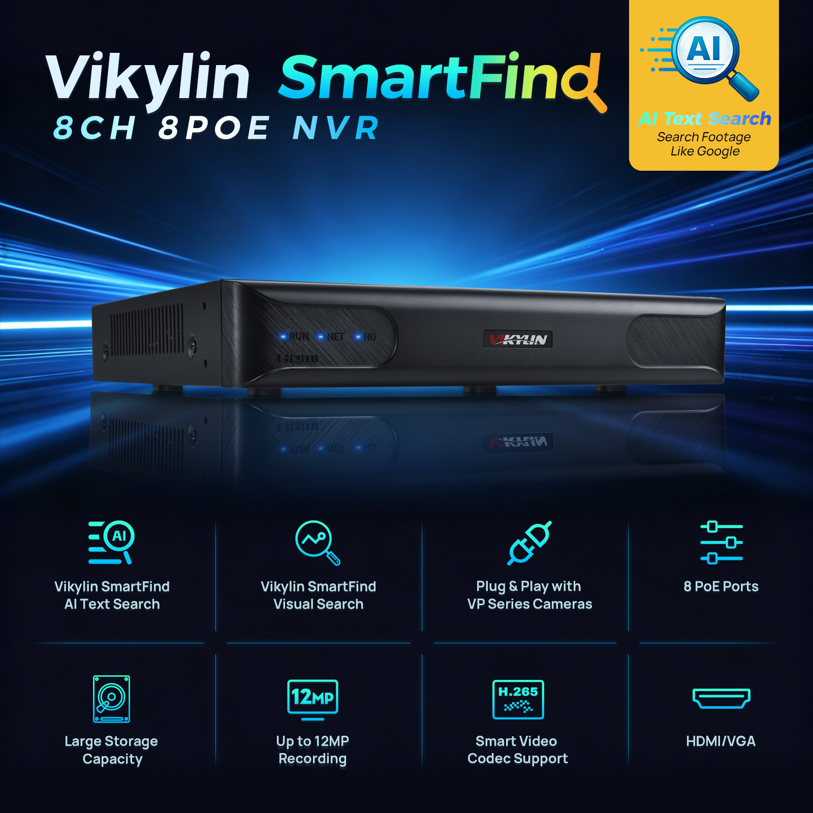 Vikylin 4K NVR UP to 12MP 8CH  – обзор и цена Smart Home Video