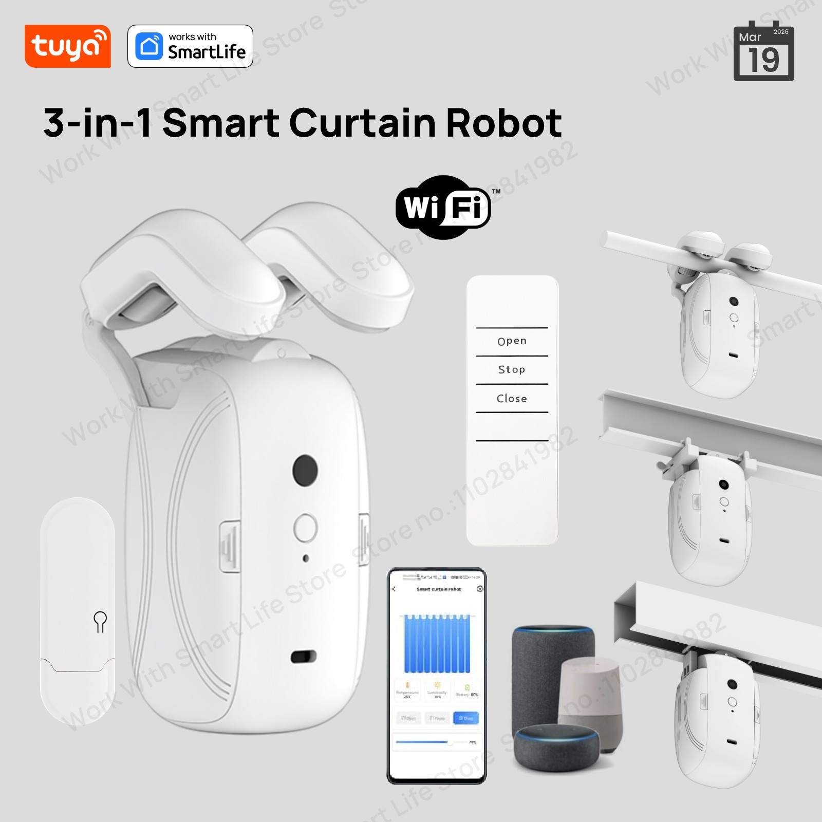 1/2PCS Tuya Smart WiFi Curtain – обзор и цена Smart Home Wifi Hub