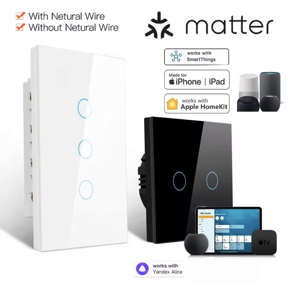 Matter WiFi Smart Switch 1/2/3 – обзор и цена Smart Home Hub Apple