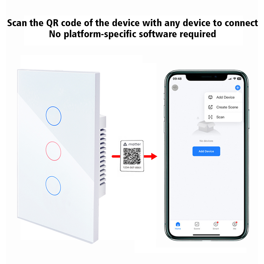 Matter WiFi Smart Switch 1/2/3 – обзор и цена Smart Home Hub Apple