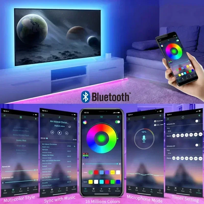 Smart RGB LED Gaming Light Str – обзор и цена Voice Control Light Bulb