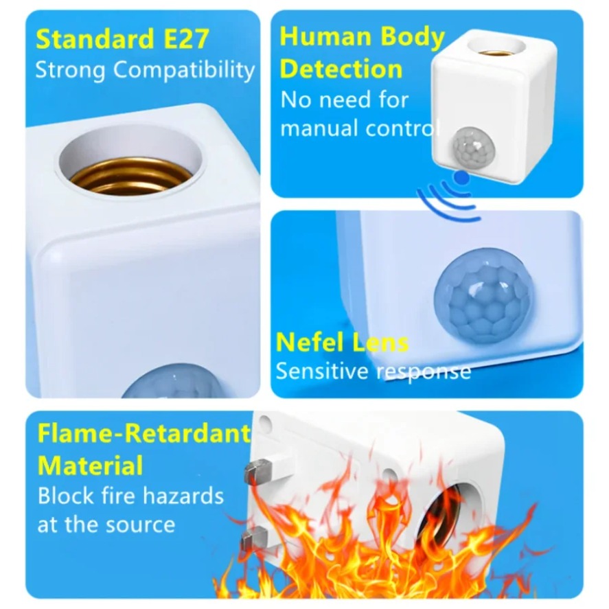 E27 PIR Motion Sensor Led Swit – обзор и цена Voice Control Light Bulb