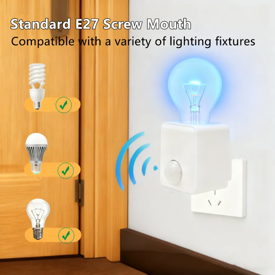 EU/US Plug E27 PIR Motion Sens – обзор и цена Voice Control Light Bulb