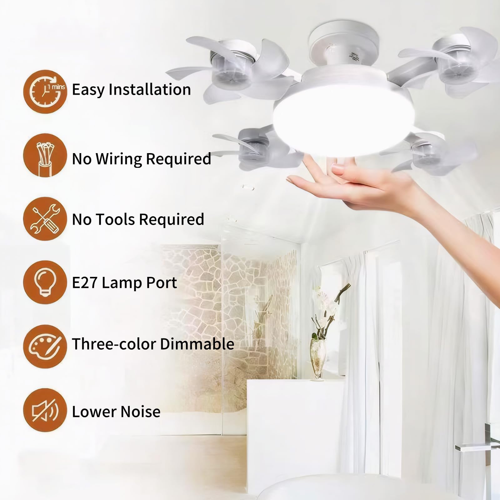 Screw in Ceiling Fan with Remo – обзор и цена Voice Control Light Bulb