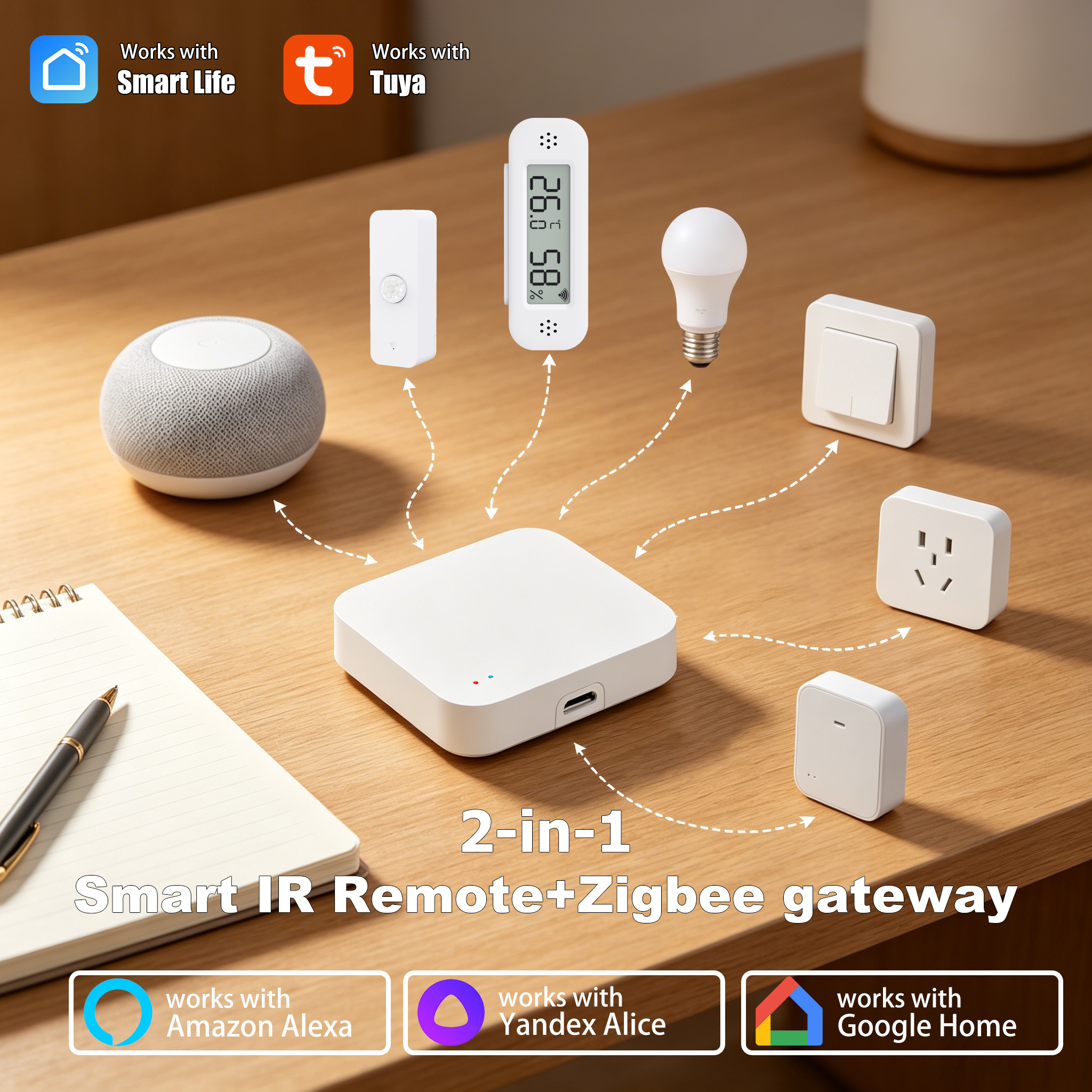 Tuya Zigbee 3.0 Gateway IR Rem – обзор и цена Smart Home Wifi Hub