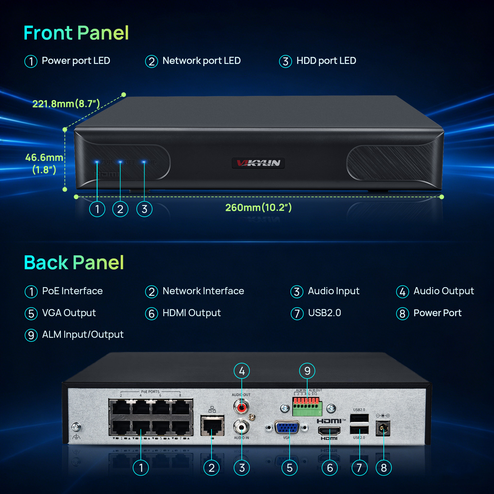 Vikylin 4K NVR 16CH 8POE Home  – обзор и цена Smart Home Video