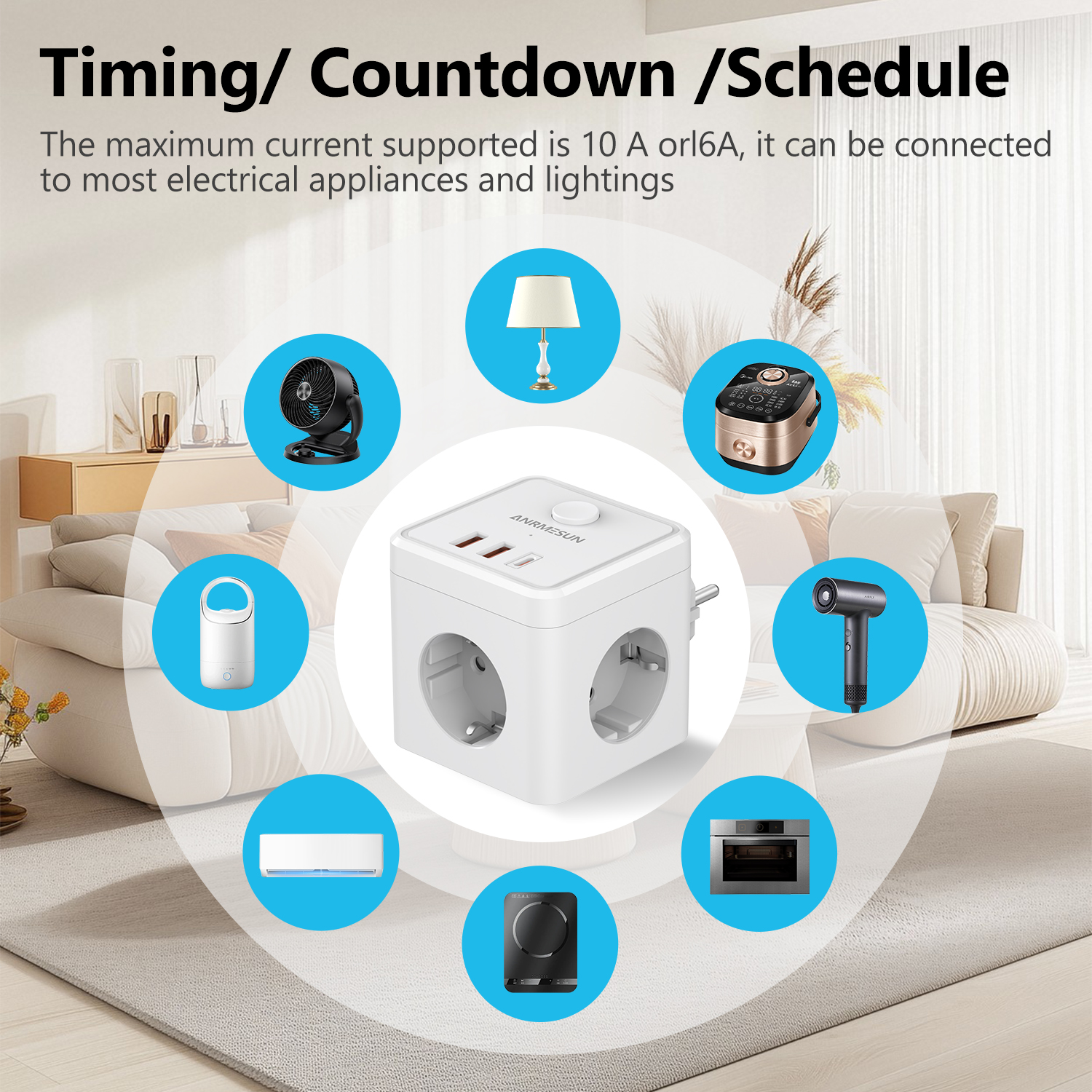 3 EU Plug 2 USB-A 1 Type-C Por – обзор и цена Smart Home Utilities