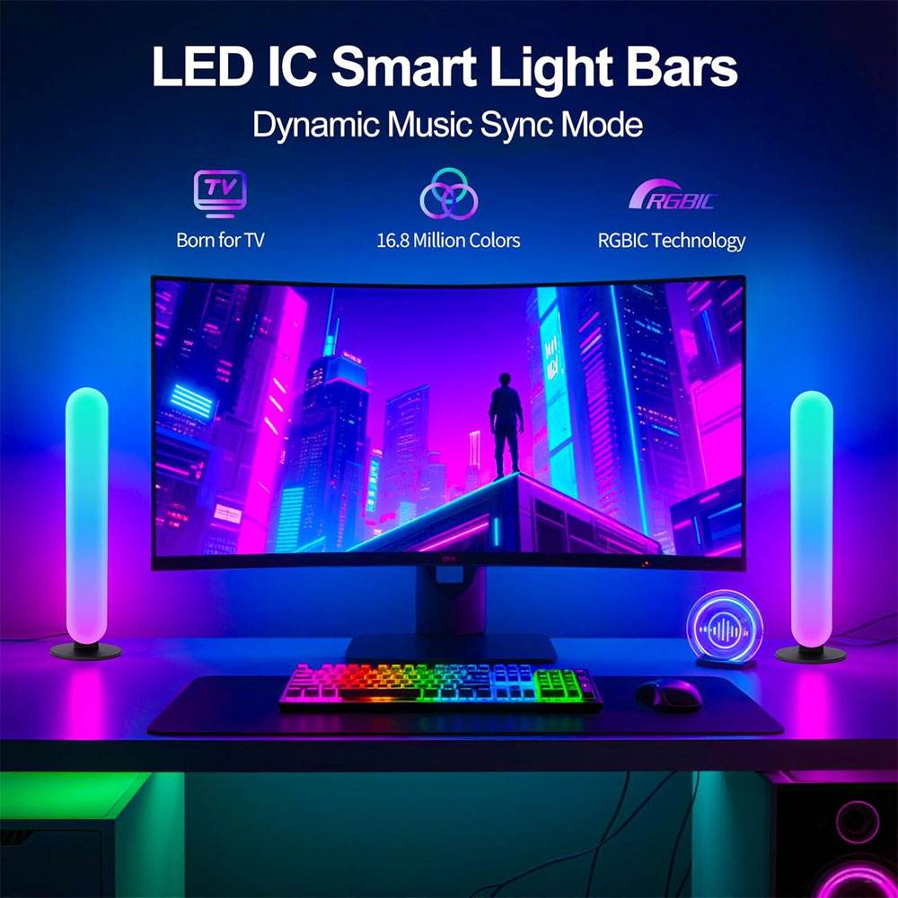 1/2/3Pcs Smart LED Light Bar,1 – обзор и цена Voice Control Light Bulb