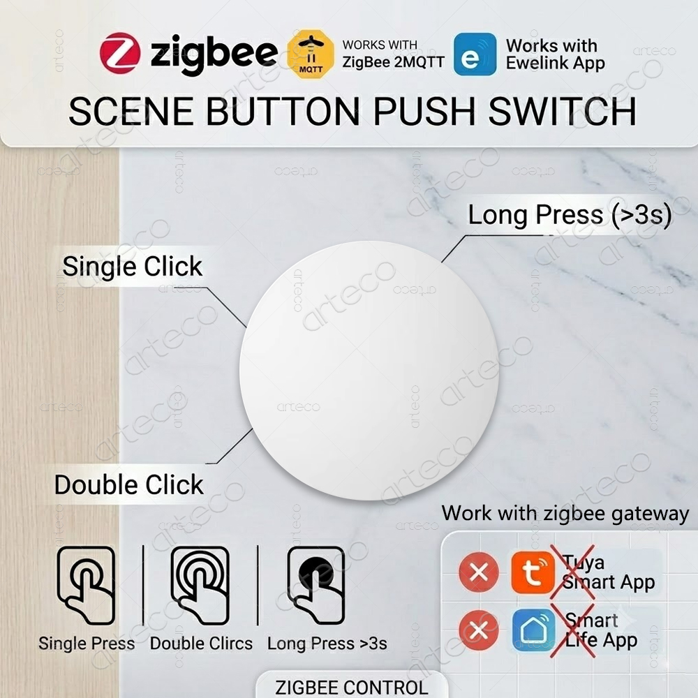 Zigbee Button Scene Switch Wir – обзор и цена Smart Home Keyestudio