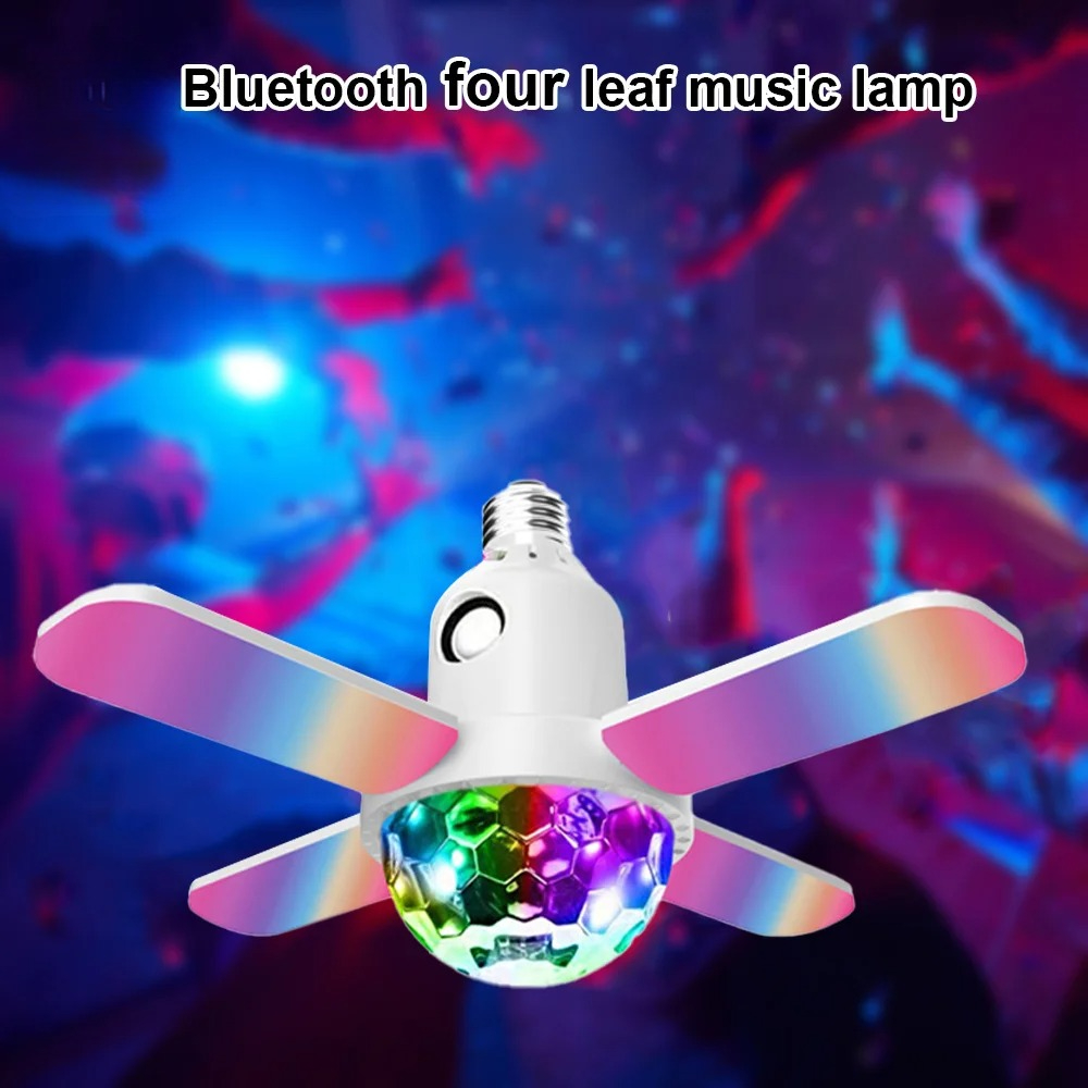 E27 LED Bulb Fan Four-leaf Bla – обзор и цена Voice Control Light Bulb