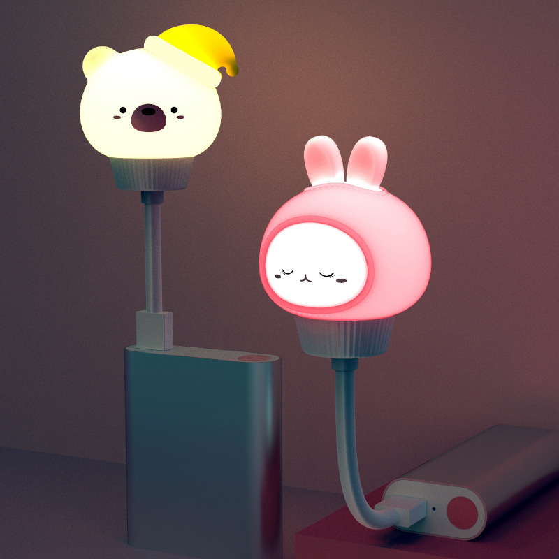 USB Night Light LED Cute Carto – обзор и цена Voice Control Light Bulb