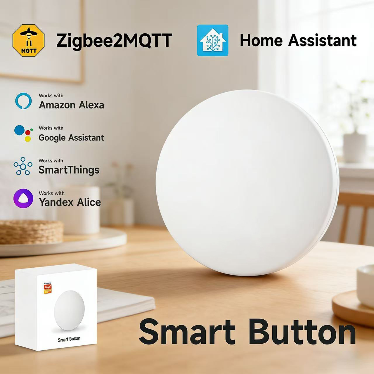 Zigbee3.0 2MQTT Smart Button S – обзор и цена Smart Home Keyestudio