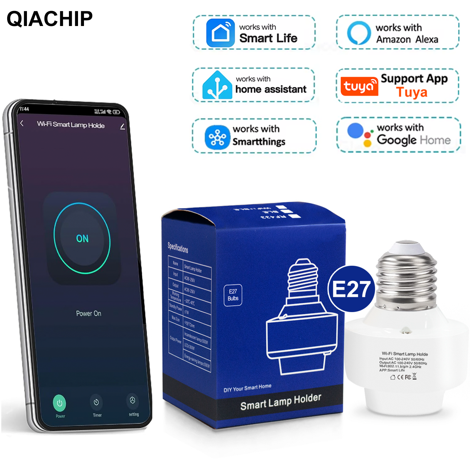Tuya Smart E27 Socket Switch A – обзор и цена Smart Home Switch