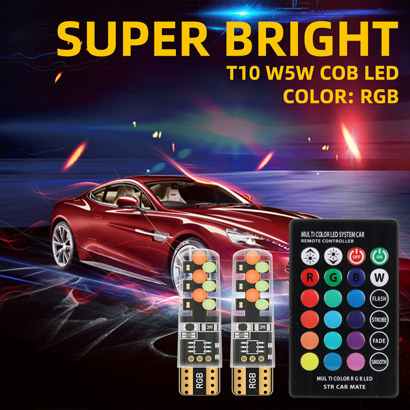 1set T10 W5w RGB LED Bulb Remo – обзор и цена Voice Control Light Bulb